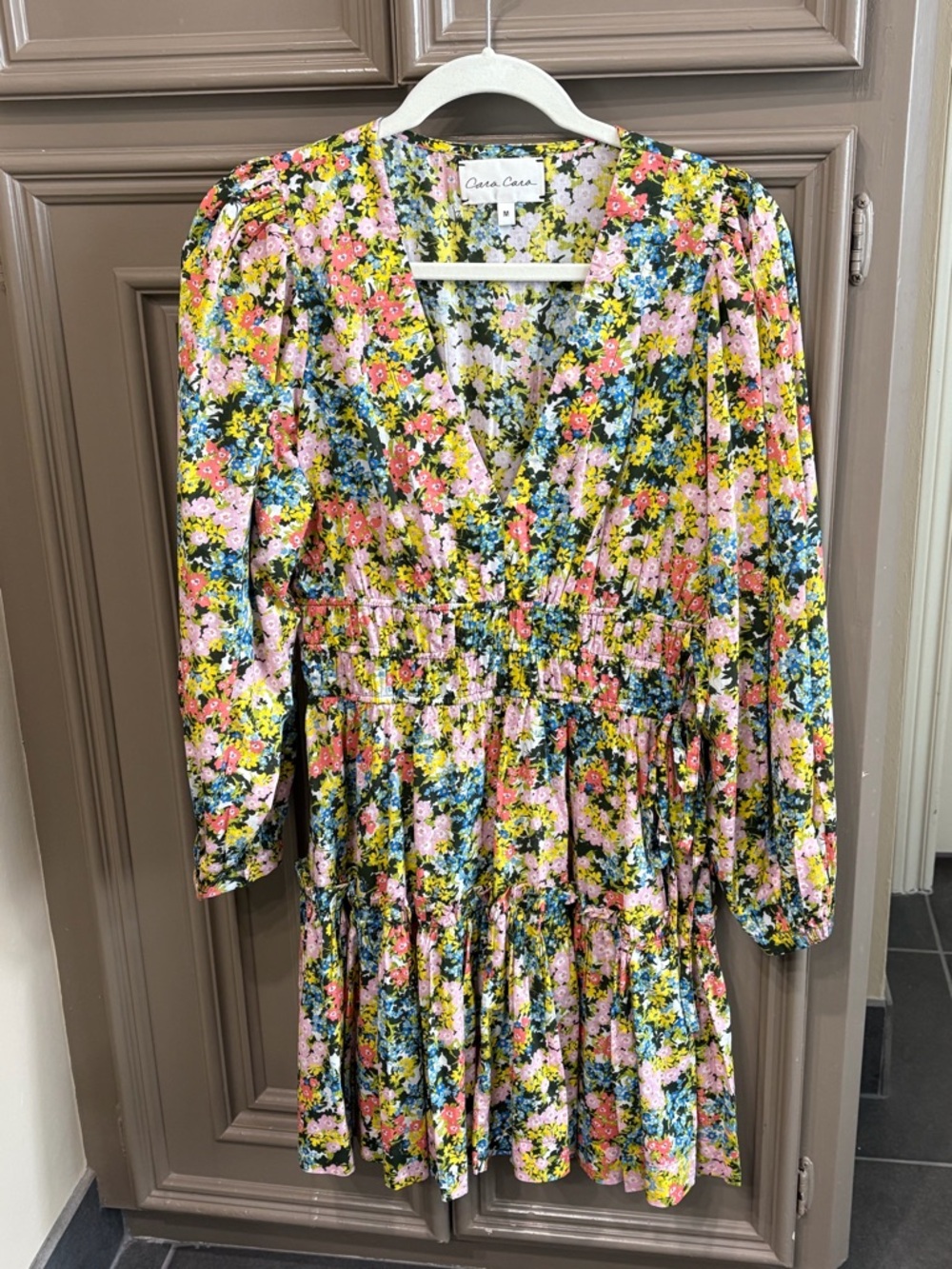Cara Cara Floral Tiered Dress - Pink Multi